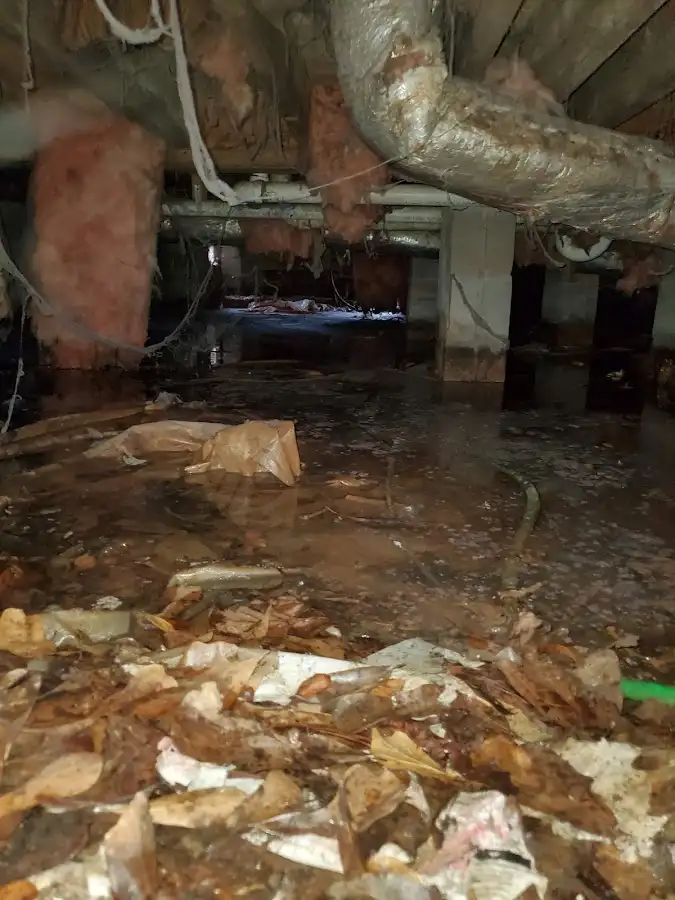 Crawl space flood assessment for Commercial Water Damage Restoration in Beeville